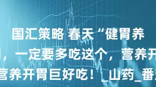 国汇策略 春天“健胃养脾”黄金期，一定要多吃这个，营养开胃巨好吃！_山药_番茄_青菜